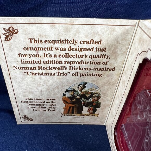 Norman Rockwell "Christmas Trio" Collectors Ornament In Box - McDonalds Holiday - Picture 2 of 4